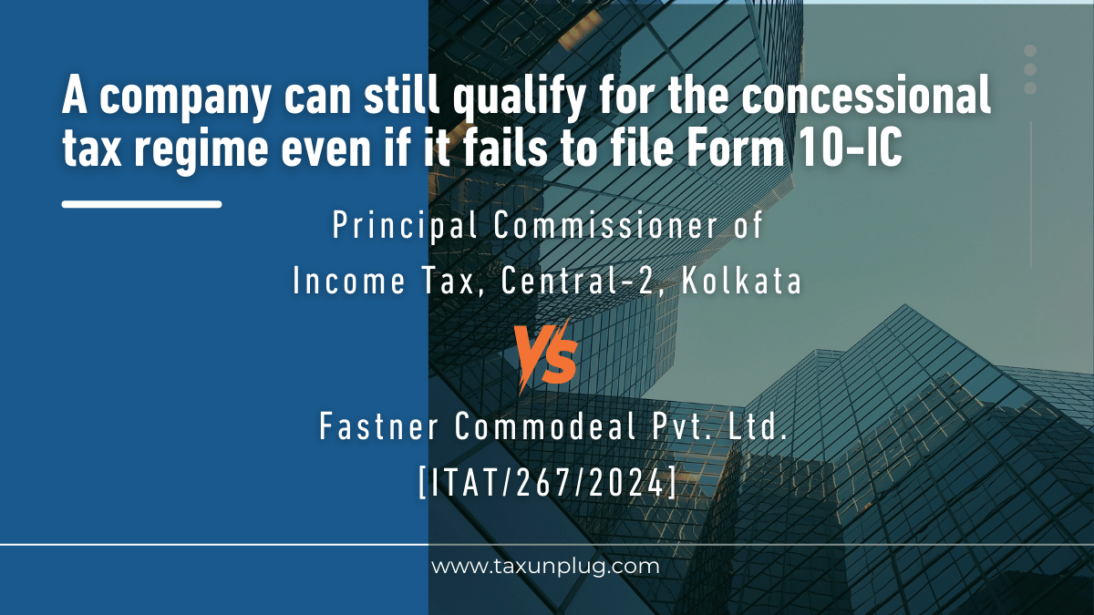 Fastner Commodeal Pvt. Ltd. Income Tax Case